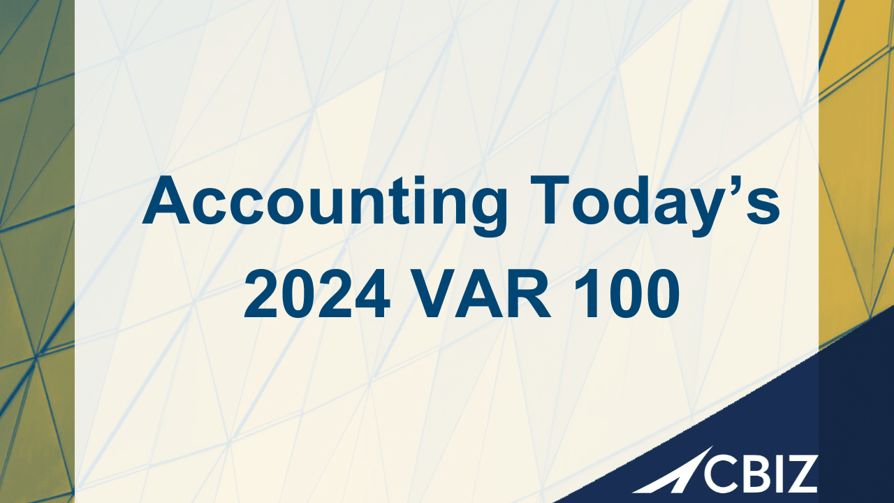 CBIZ CompuData Listed on Accounting Today’s 2024 VAR 100 List