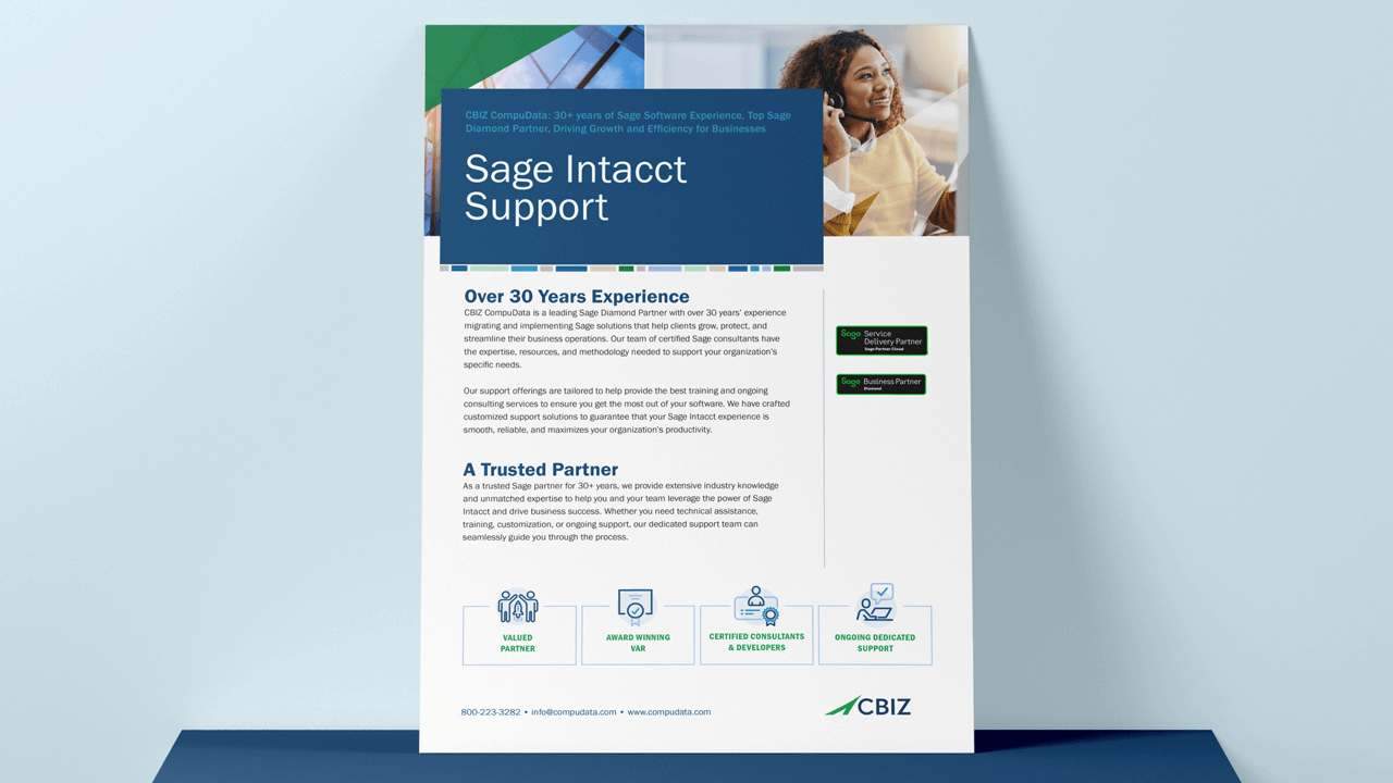 Empower Your Business with CBIZ CompuData: 30+ Years as a Top Sage Partner