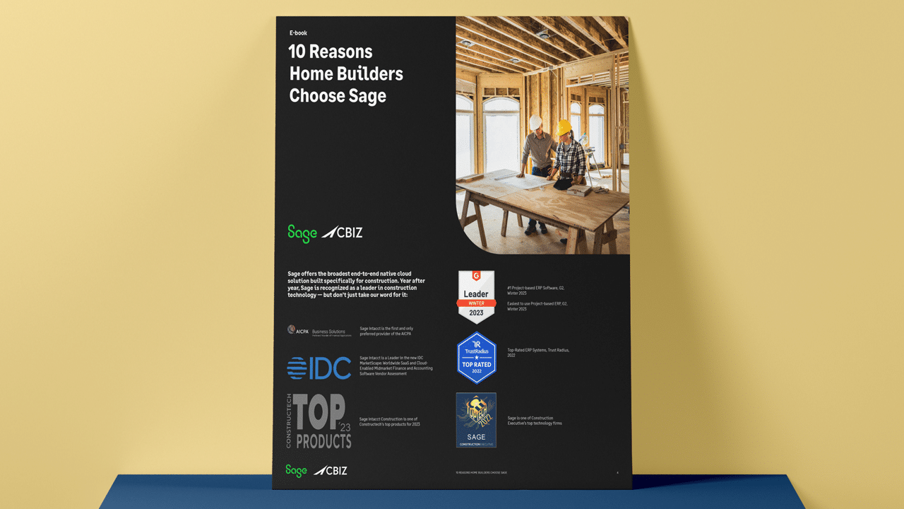 10 Reasons Home Builders Choose Sage