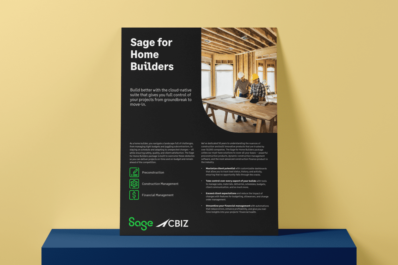 Sage for Home Builders: Solution Sheet